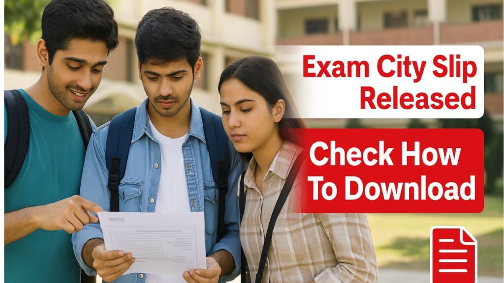 CUET UG 2025 Exam City Slip Released - Students Checking Exam Details