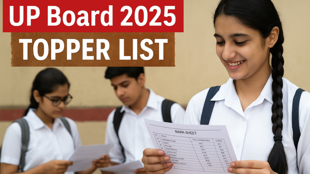 UP Board Topper List 2025 में शामिल छात्रों की सूची – 10वीं और 12वीं में टॉप करने वाले छात्रों के नाम और मार्क्स
